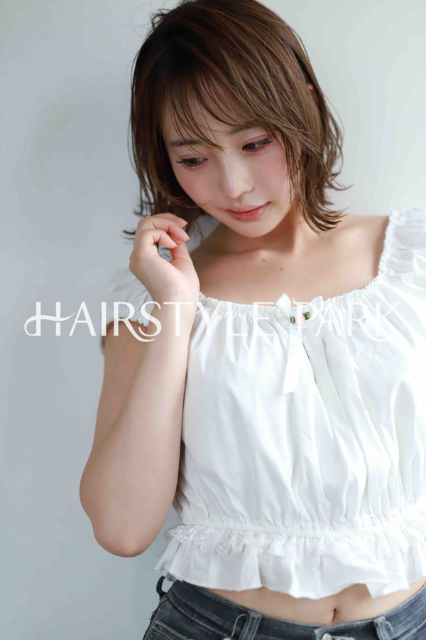 ヘアスタイル写真PhotoNo:515-2 (4) [ミディアム,レディース,ナチュラル,モテ・愛され,カット,カラー,縦型 ]