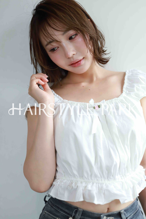 ヘアスタイル写真PhotoNo:515-2 (5) [ミディアム,レディース,ナチュラル,モテ・愛され,カット,カラー,縦型 ]