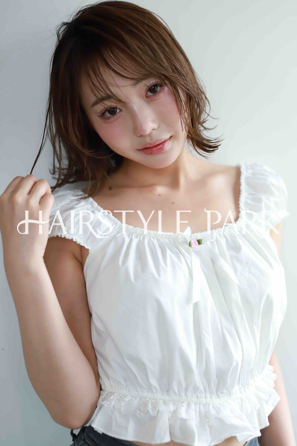 ヘアスタイル写真PhotoNo:515-2 (8) [ミディアム,レディース,ナチュラル,モテ・愛され,カット,カラー,縦型 ]