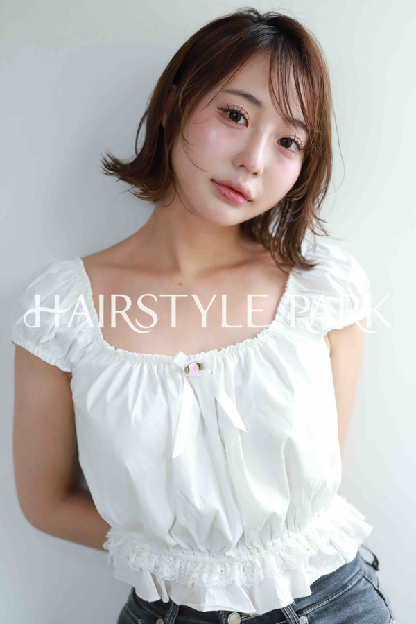 ヘアスタイル写真PhotoNo:515-3 (17) [ミディアム,レディース,ナチュラル,モテ・愛され,カット,カラー,縦型 ]