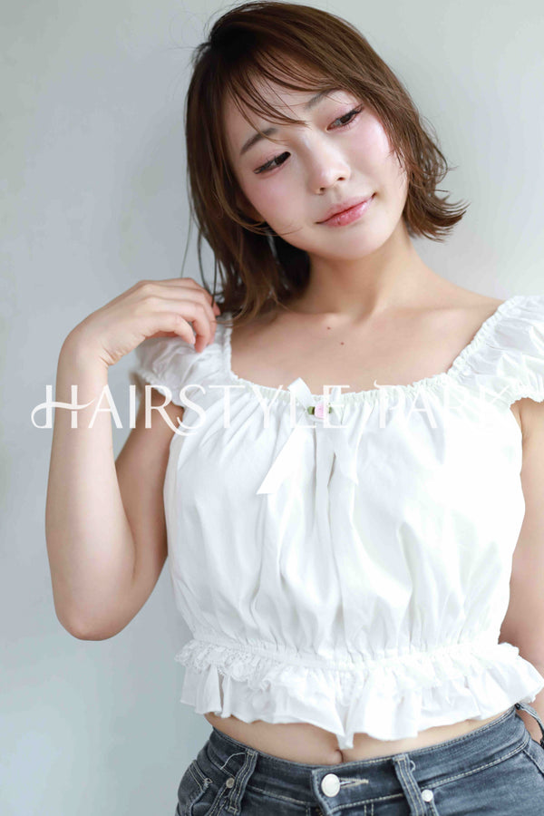 ヘアスタイル写真PhotoNo:515-3 (28) [ミディアム,レディース,ナチュラル,モテ・愛され,カット,カラー,縦型 ]