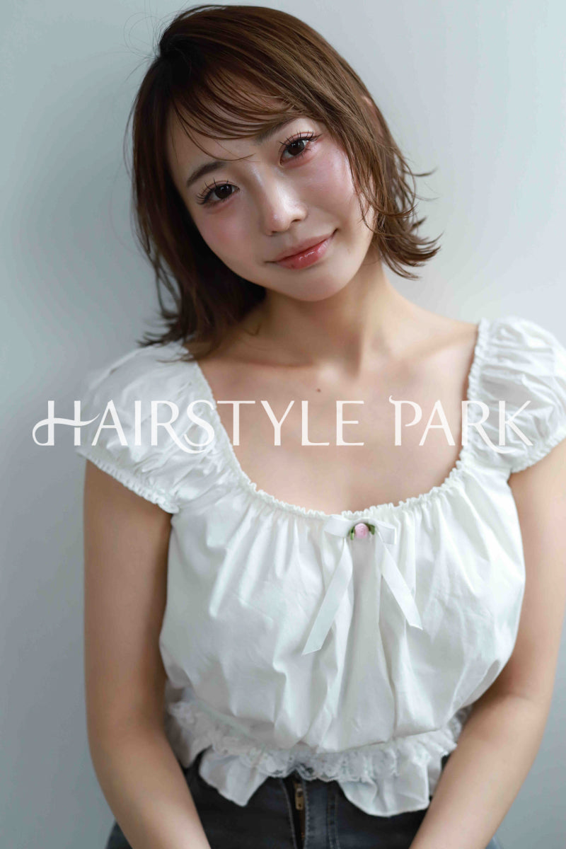 ヘアスタイル写真PhotoNo:515-3 (5) [ミディアム,レディース,ナチュラル,モテ・愛され,カット,カラー,縦型 ]