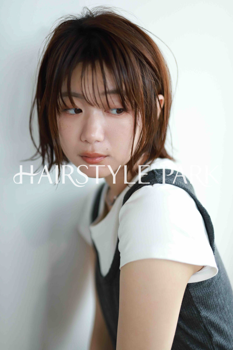 ヘアスタイル写真PhotoNo:520-1 (12) [ミディアム,切りっぱなしボブ,レディース,モテ・愛され,カジュアル,カット,カラー,縦型 ]