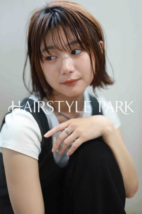 ヘアスタイル写真PhotoNo:520-1 (15) [ミディアム,切りっぱなしボブ,レディース,モテ・愛され,カジュアル,カット,カラー,縦型 ]