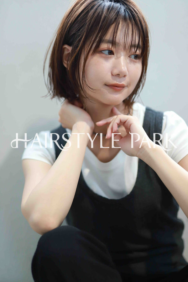 ヘアスタイル写真PhotoNo:520-1 (28) [ミディアム,切りっぱなしボブ,レディース,モテ・愛され,カジュアル,カット,カラー,縦型 ]