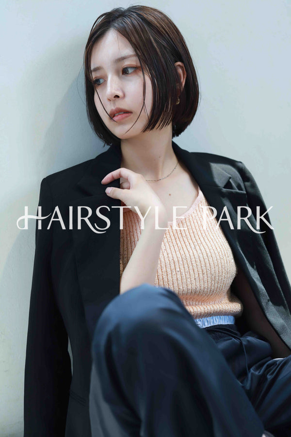 ヘアスタイル写真PhotoNo:521-1 (22) [ミディアム,切りっぱなしボブ,レディース,ナチュラル,カジュアル,カット,カラー,縦型 ]