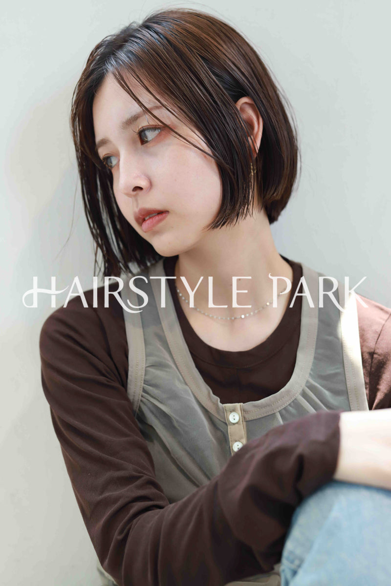 ヘアスタイル写真PhotoNo:521-3 (19) [ミディアム,切りっぱなしボブ,レディース,ナチュラル,カジュアル,カット,カラー,縦型 ]