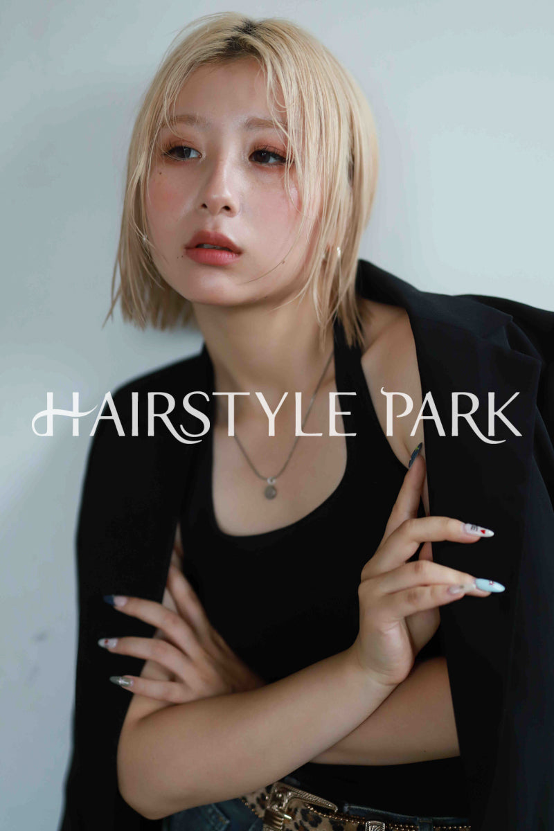 ヘアスタイル写真PhotoNo:522-1 (5) [ミディアム,切りっぱなしボブ,レディース,カジュアル,ギャル,カット,カラー,ダブルカラー,縦型 ]