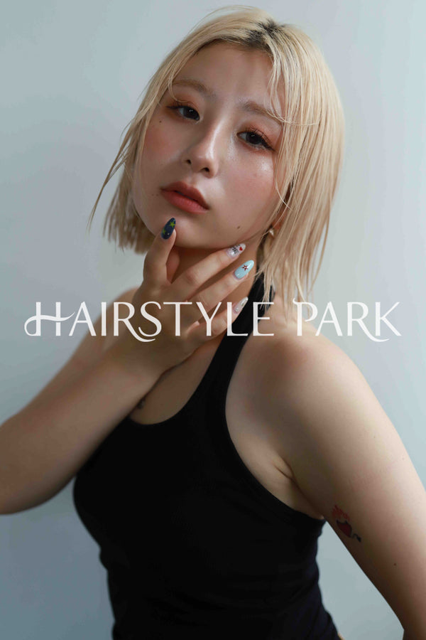 ヘアスタイル写真PhotoNo:522-1 [ミディアム,切りっぱなしボブ,レディース,カジュアル,ギャル,カット,カラー,ダブルカラー,縦型 ]