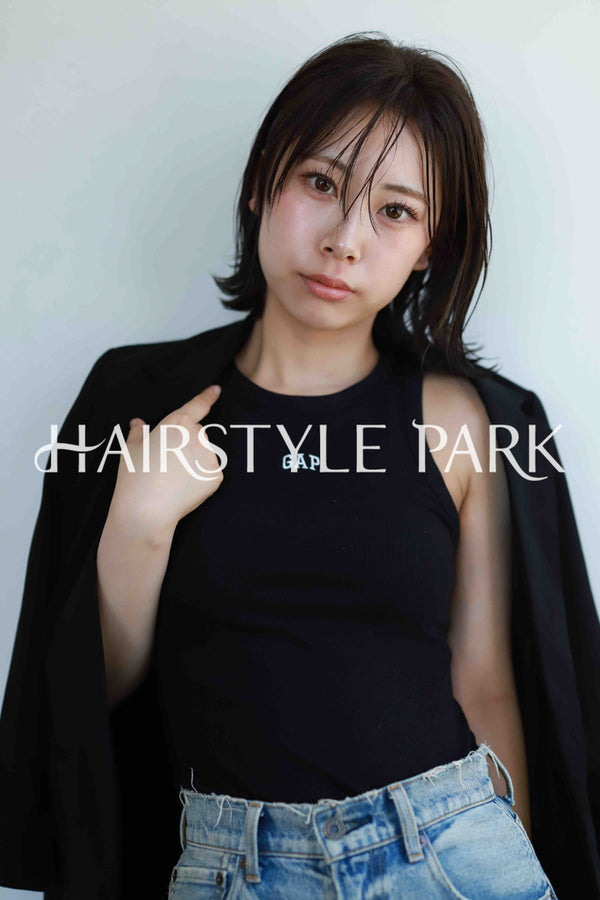 ヘアスタイル写真PhotoNo:523-1 (2) [ミディアム,レディース,ナチュラル,クール / かっこいい,カット,縦型 ]