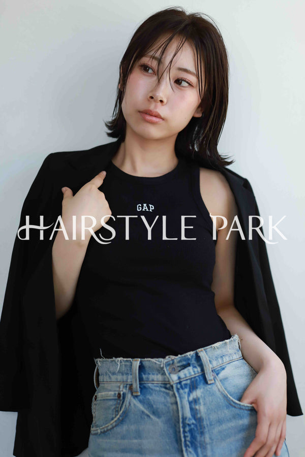 ヘアスタイル写真PhotoNo:523-1 (7) [ミディアム,レディース,ナチュラル,クール / かっこいい,カット,縦型 ]