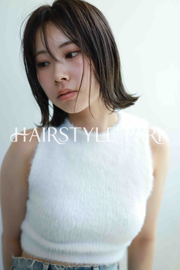 ヘアスタイル写真PhotoNo:532-3 (3) [ミディアム,レディース,ナチュラル,クール / かっこいい,カット,縦型 ]