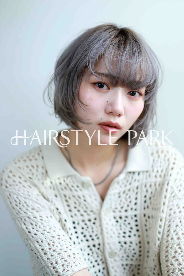 ヘアスタイル写真PhotoNo:533-1 (27) [ミディアム,切りっぱなしボブ,レディース,モテ・愛され,カジュアル,クール / かっこいい,カット,カラー,ダブルカラー,縦型 ]
