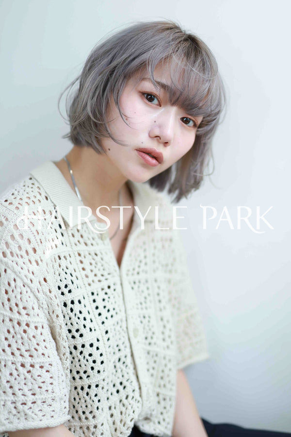 ヘアスタイル写真PhotoNo:533-1 (4) [ミディアム,切りっぱなしボブ,レディース,モテ・愛され,カジュアル,クール / かっこいい,カット,カラー,ダブルカラー,縦型 ]