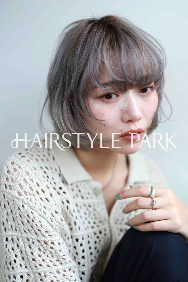 ヘアスタイル写真PhotoNo:533-1 (7) [ミディアム,切りっぱなしボブ,レディース,モテ・愛され,カジュアル,クール / かっこいい,カット,カラー,ダブルカラー,縦型 ]