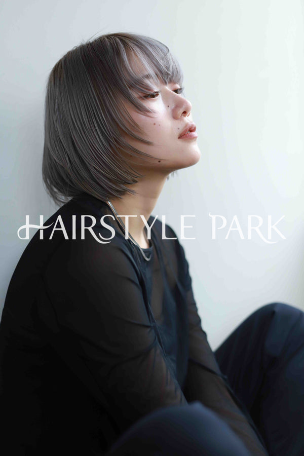 ヘアスタイル写真PhotoNo:533-2 (12) [ミディアム,切りっぱなしボブ,レディース,モテ・愛され,カジュアル,クール / かっこいい,カット,カラー,ダブルカラー,縦型 ]