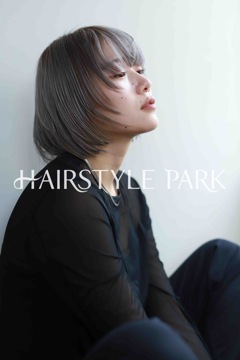 ヘアスタイル写真PhotoNo:533-2 (12) [ミディアム,切りっぱなしボブ,レディース,モテ・愛され,カジュアル,クール / かっこいい,カット,カラー,ダブルカラー,縦型 ]