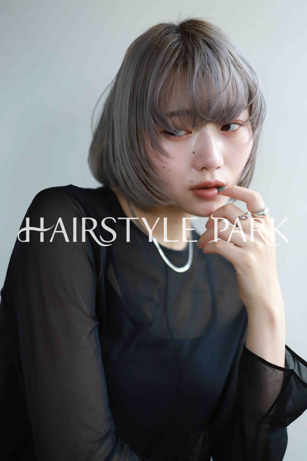ヘアスタイル写真PhotoNo:533-2 (27) [ミディアム,切りっぱなしボブ,レディース,モテ・愛され,カジュアル,クール / かっこいい,カット,カラー,ダブルカラー,縦型 ]