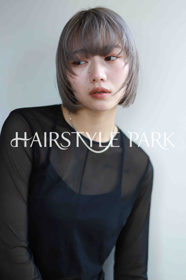 ヘアスタイル写真PhotoNo:533-2 (31) [ミディアム,切りっぱなしボブ,レディース,モテ・愛され,カジュアル,クール / かっこいい,カット,カラー,ダブルカラー,縦型 ]
