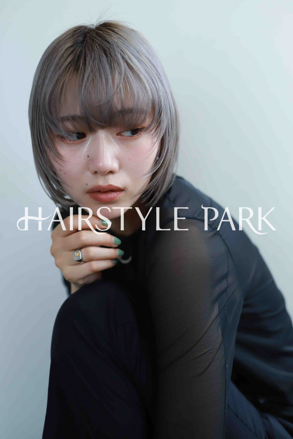 ヘアスタイル写真PhotoNo:533-2 (3) [ミディアム,切りっぱなしボブ,レディース,モテ・愛され,カジュアル,クール / かっこいい,カット,カラー,ダブルカラー,縦型 ]