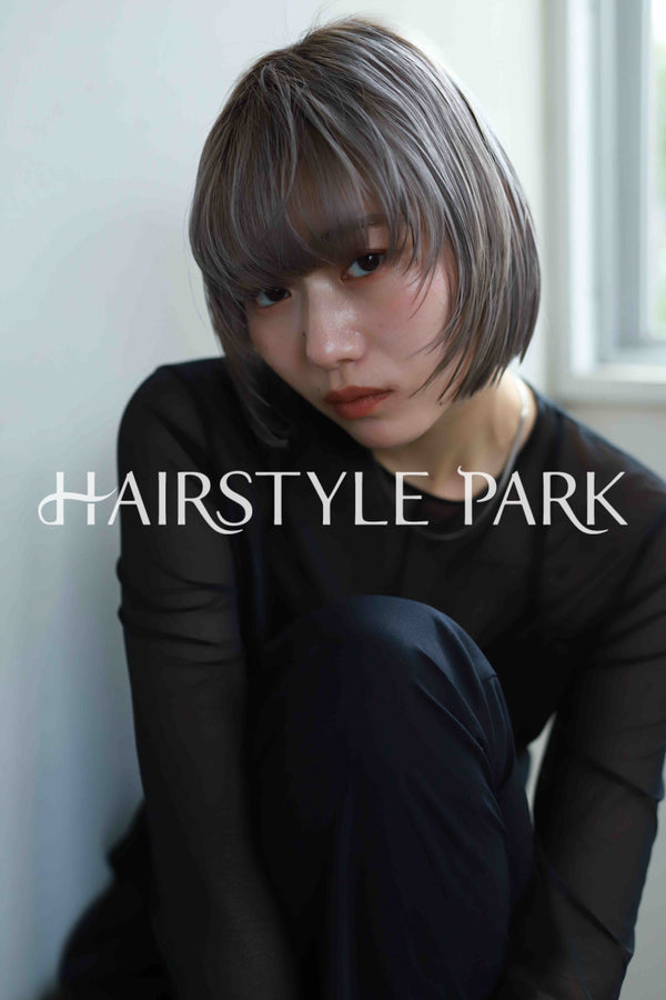 ヘアスタイル写真PhotoNo:533-2 (4) [ミディアム,切りっぱなしボブ,レディース,モテ・愛され,カジュアル,クール / かっこいい,カット,カラー,ダブルカラー,縦型 ]