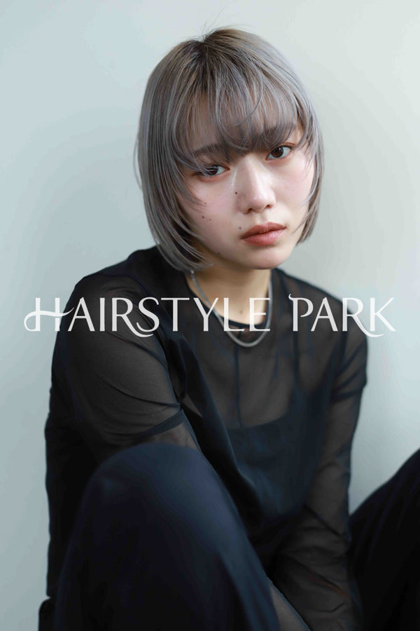 ヘアスタイル写真PhotoNo:533-2 (5) [ミディアム,切りっぱなしボブ,レディース,モテ・愛され,カジュアル,クール / かっこいい,カット,カラー,ダブルカラー,縦型 ]