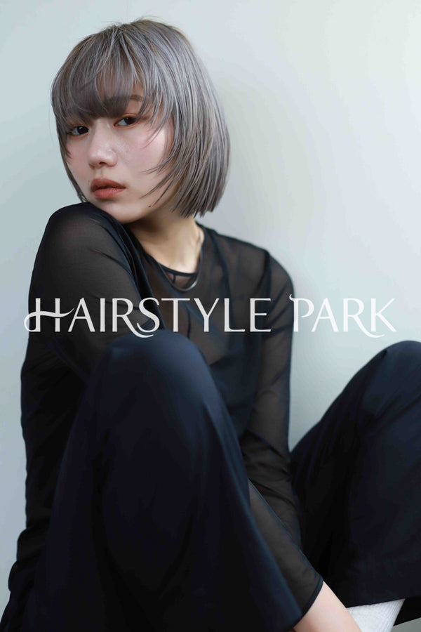 ヘアスタイル写真PhotoNo:533-2 (6) [ミディアム,切りっぱなしボブ,レディース,モテ・愛され,カジュアル,クール / かっこいい,カット,カラー,ダブルカラー,縦型 ]