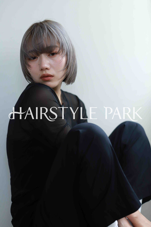 ヘアスタイル写真PhotoNo:533-2 (7) [ミディアム,切りっぱなしボブ,レディース,モテ・愛され,カジュアル,クール / かっこいい,カット,カラー,ダブルカラー,縦型 ]