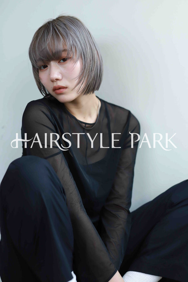 ヘアスタイル写真PhotoNo:533-2 (8) [ミディアム,切りっぱなしボブ,レディース,モテ・愛され,カジュアル,クール / かっこいい,カット,カラー,ダブルカラー,縦型 ]