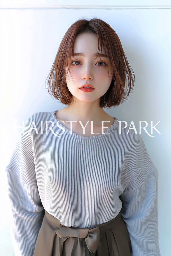 ヘアスタイル写真PhotoNo:aiphoto059【AI画像】 [ミディアム,レディース,ナチュラル,カジュアル,横型,AI ]