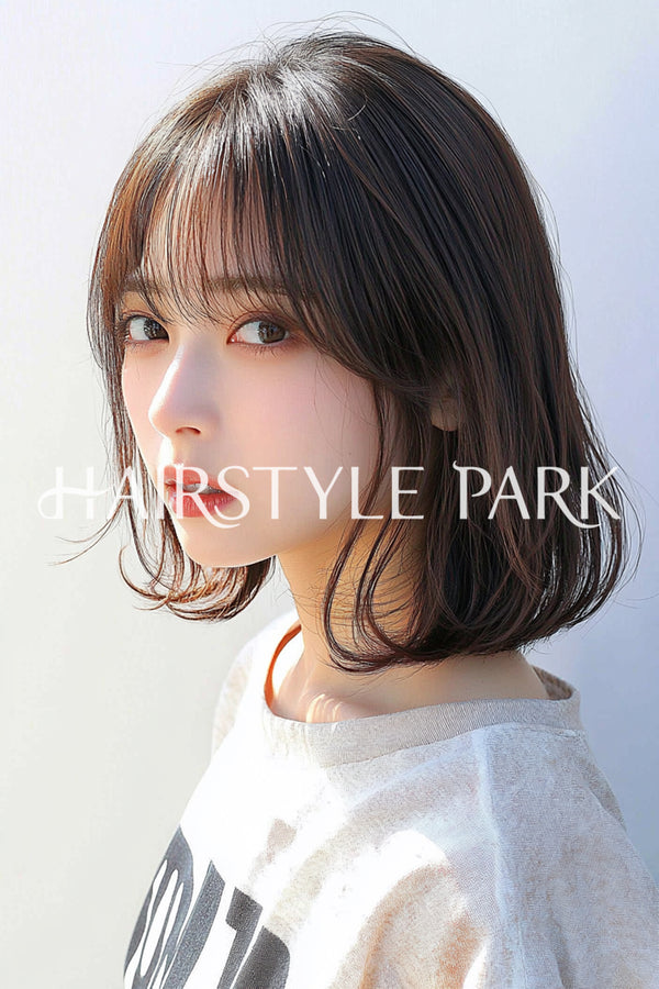 ヘアスタイル写真PhotoNo:aiphoto069【AI画像】 [ミディアム,レディース,モテ・愛され,カジュアル,横型,AI ]