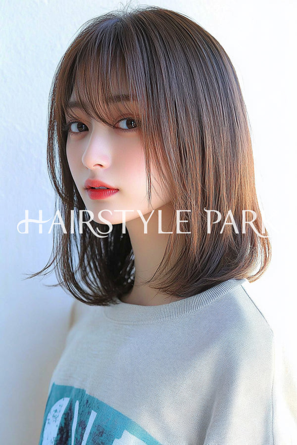 ヘアスタイル写真PhotoNo:aiphoto081【AI画像】 [ミディアム,レディース,カジュアル,横型,AI ]