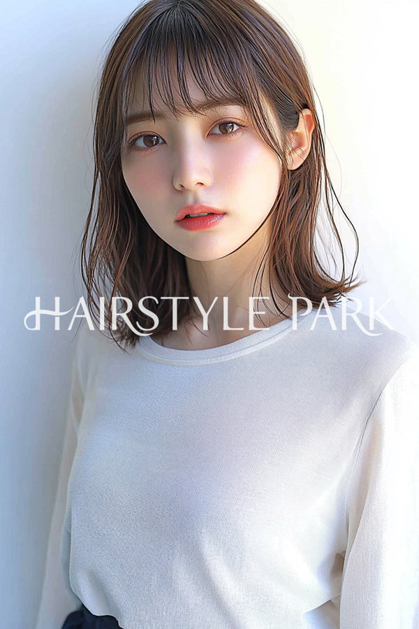 ヘアスタイル写真PhotoNo:aiphoto082【AI画像】 [ミディアム,レディース,ナチュラル,モテ・愛され,横型,AI ]