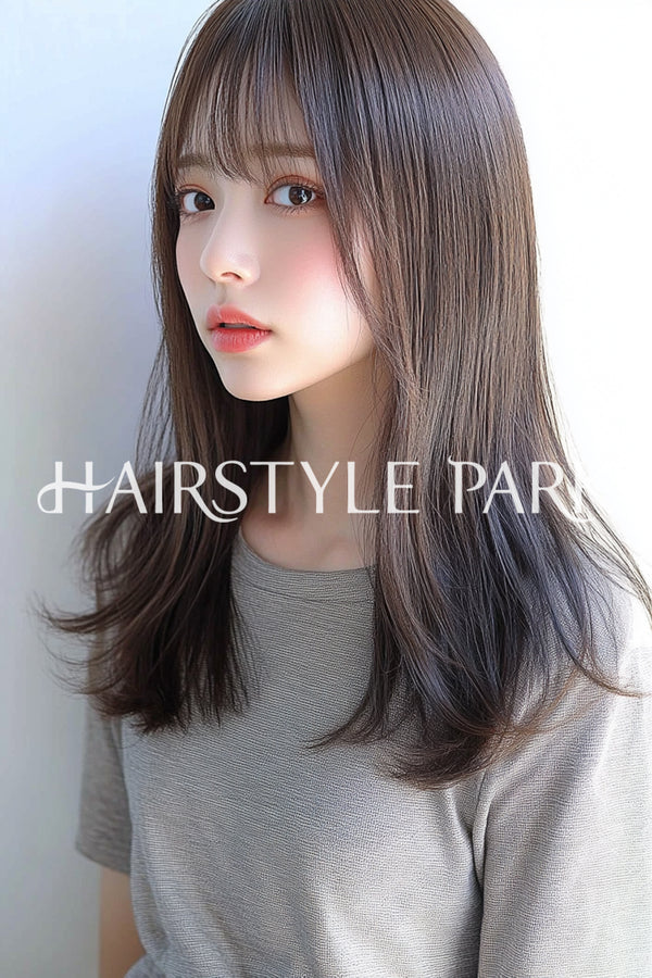 ヘアスタイル写真PhotoNo:aiphoto090【AI画像】 [ロング,ワンレングスロング,レディース,ナチュラル,横型,AI ]