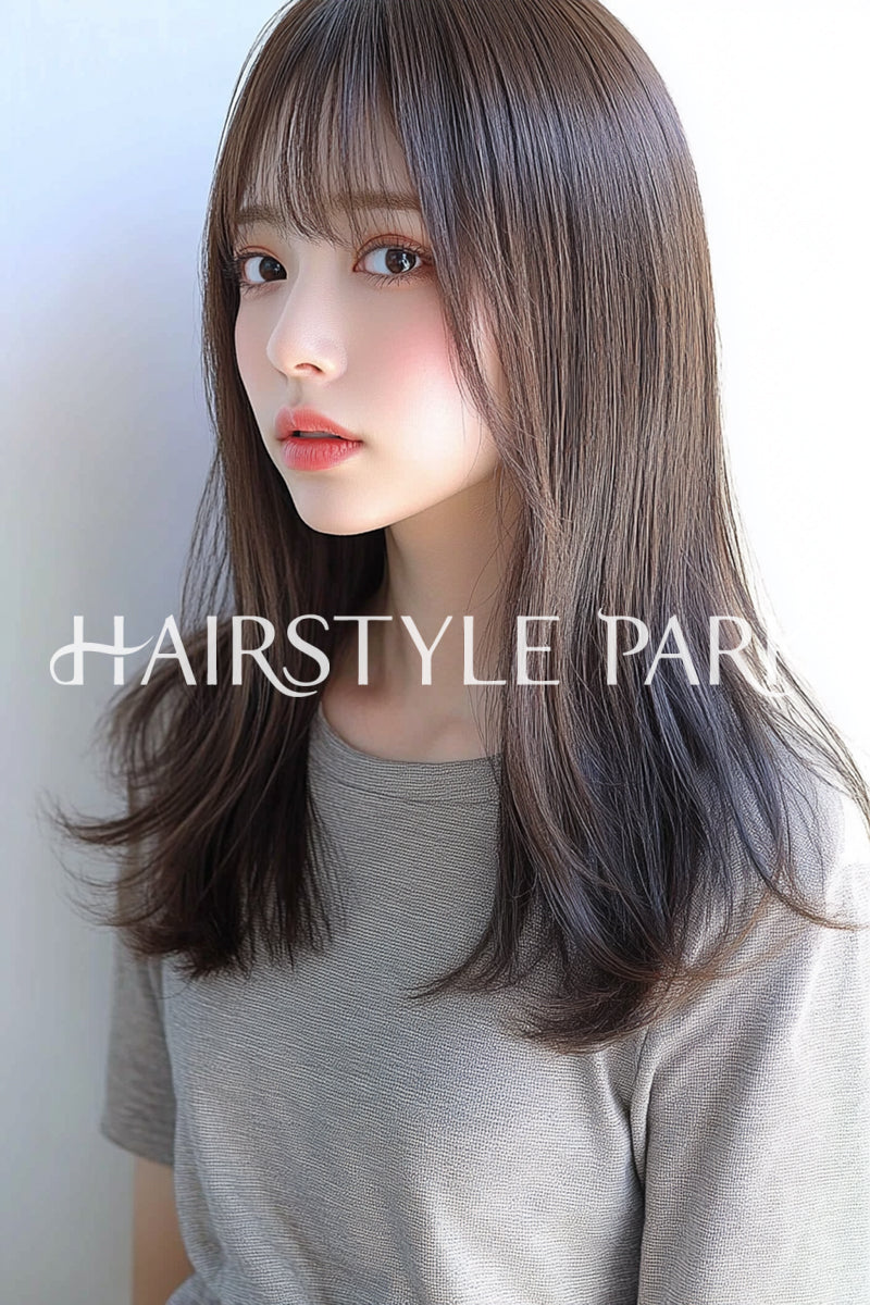 ヘアスタイル写真PhotoNo:aiphoto090【AI画像】 [ロング,ワンレングスロング,レディース,ナチュラル,横型,AI ]