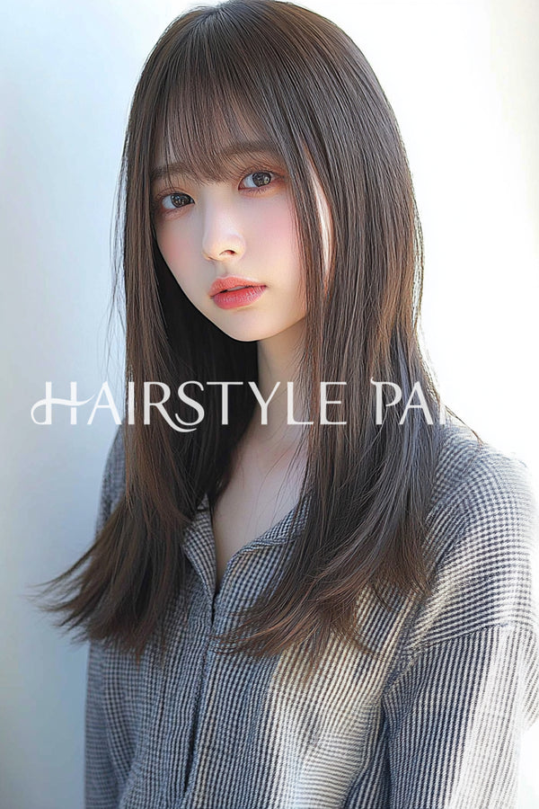 ヘアスタイル写真PhotoNo:aiphoto093【AI画像】 [ロング,ワンレングスロング,レディース,ナチュラル,横型,AI ]