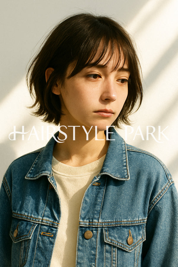ヘアスタイル写真PhotoNo:aiphoto100【AI画像】 [ショートレディース,カジュアル縦型,AI ]
