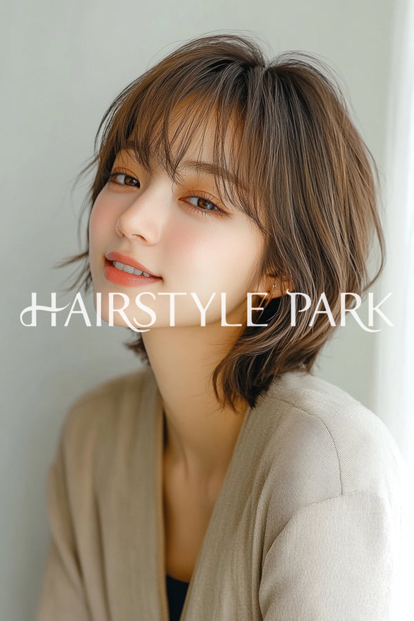 ヘアスタイル写真PhotoNo:aiphoto106【AI画像】 [ショートミディアム,レディース,ナチュラル,モテ・愛され,縦型,AI ]