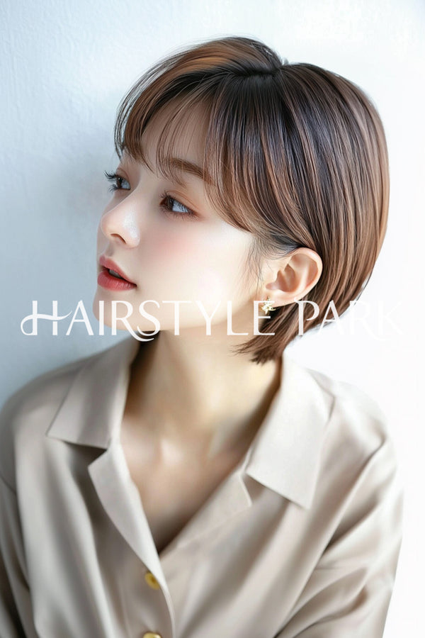 ヘアスタイル写真PhotoNo:aiphoto107【AI画像】 [ショートミディアム,レディース,ナチュラル,モテ・愛され,縦型,AI ]