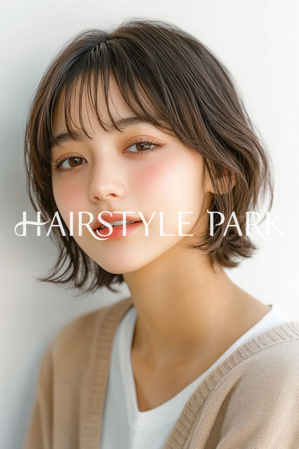 ヘアスタイル写真PhotoNo:aiphoto119【AI画像】 [ショートミディアム,レディース,ナチュラル,モテ・愛され,縦型,AI ]