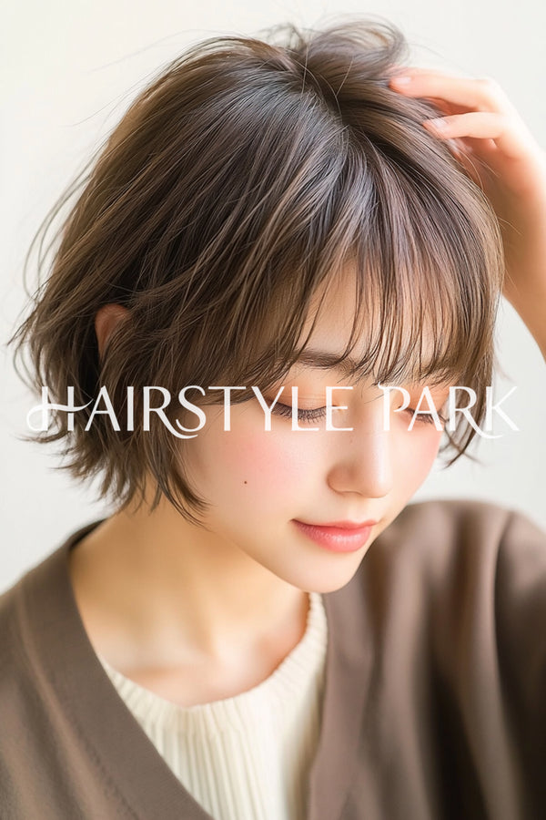 ヘアスタイル写真PhotoNo:aiphoto126【AI画像】 [ショートミディアム,レディース,ナチュラル,モテ・愛され,縦型,AI ]