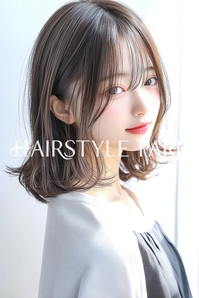 ヘアスタイル写真PhotoNo:aiphoto151【AI画像】 [ミディアム,レディース,ナチュラル縦型,AI ]