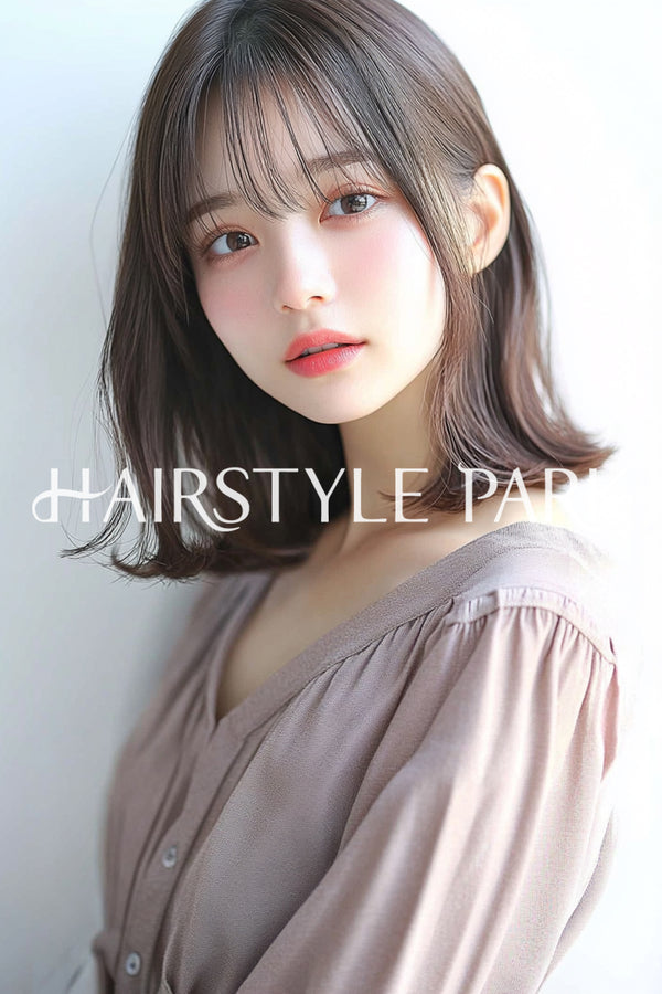 ヘアスタイル写真PhotoNo:aiphoto153【AI画像】 [ミディアム,レディース,ナチュラル縦型,AI ]