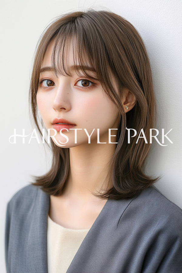 ヘアスタイル写真PhotoNo:aiphoto154【AI画像】 [ミディアム,レディース,ナチュラル縦型,AI ]