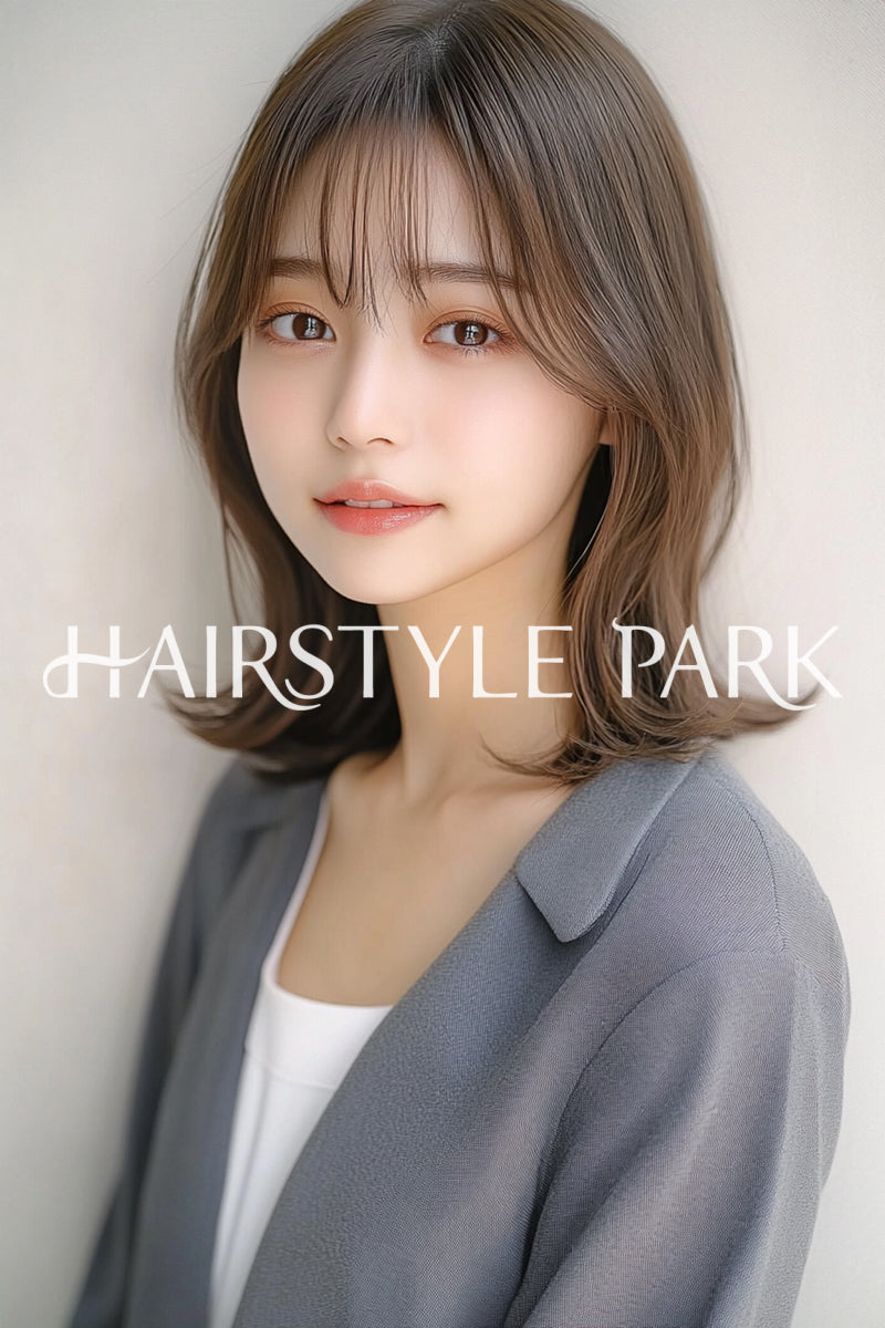 ヘアスタイル写真PhotoNo:aiphoto157【AI画像】 [ミディアム,レディース,ナチュラル縦型,AI ]