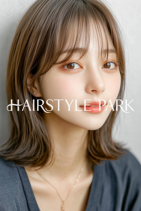 ヘアスタイル写真PhotoNo:aiphoto158【AI画像】 [ミディアム,レディース,ナチュラル縦型,AI ]