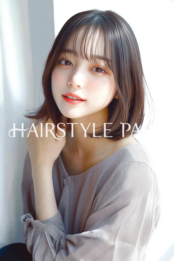 ヘアスタイル写真PhotoNo:aiphoto159【AI画像】 [ミディアム,レディース,ナチュラル縦型,AI ]