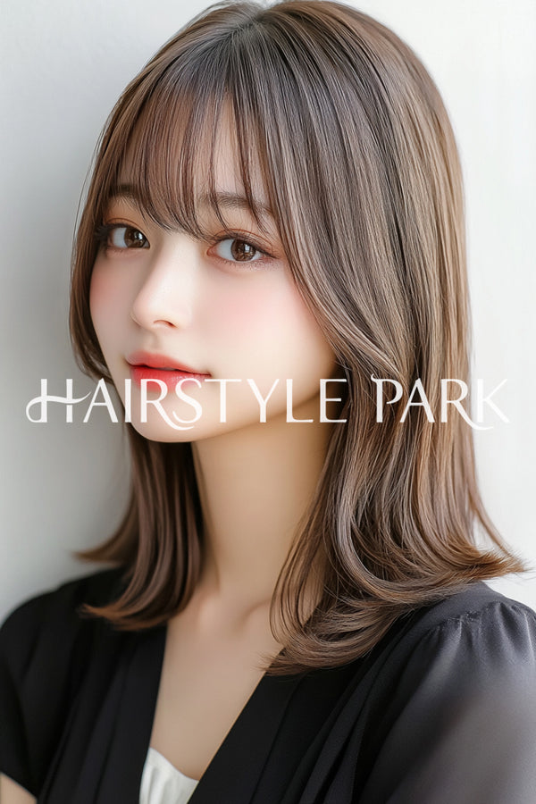 ヘアスタイル写真PhotoNo:aiphoto160【AI画像】 [ミディアム,レディース,ナチュラル縦型,AI ]