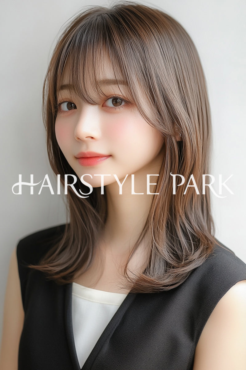ヘアスタイル写真PhotoNo:aiphoto161【AI画像】 [ミディアム,レディース,ナチュラル縦型,AI ]