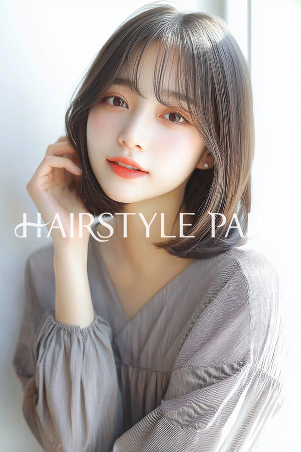 ヘアスタイル写真PhotoNo:aiphoto165【AI画像】 [ミディアム,レディース,ナチュラル縦型,AI ]